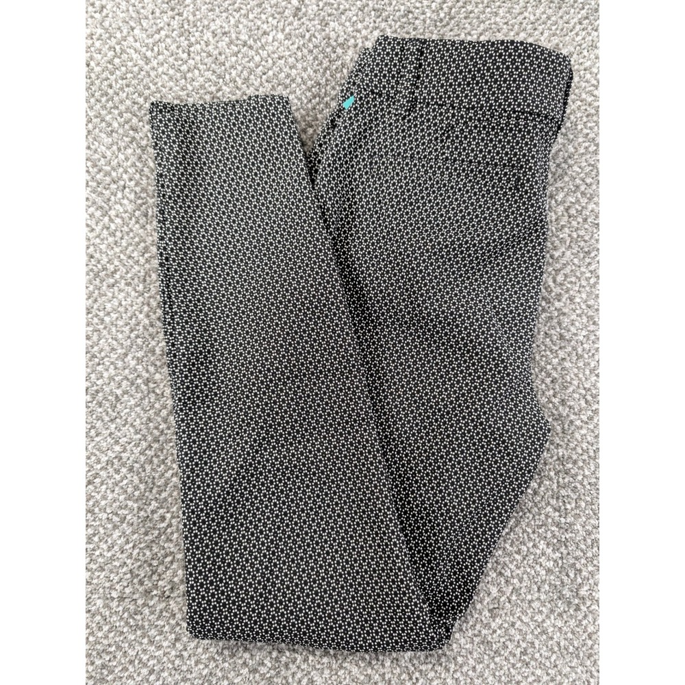 Maurices Skinny Dress Pants Womens Med Regular Black White Geometric Stretch NEW